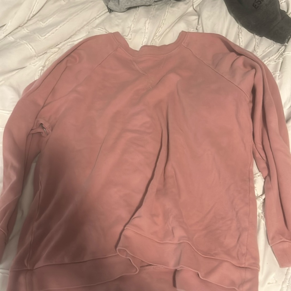 pink crewneck